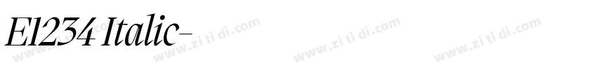 E1234 Italic字体转换 E1234 Italic字体转换